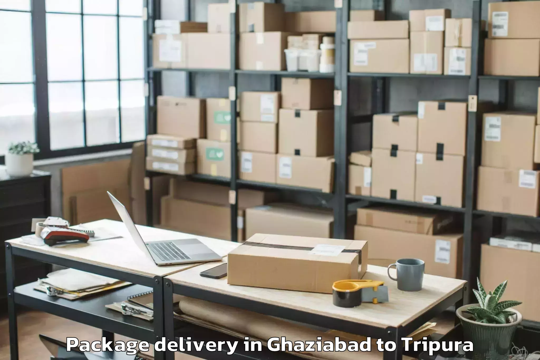 Hassle-Free Ghaziabad to Ambasa Package Delivery